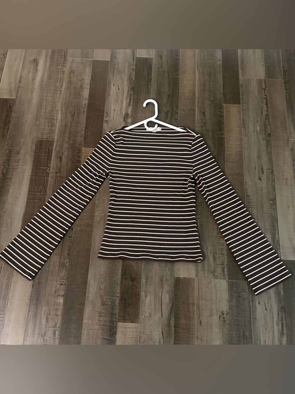 LOFT Boat Beck Bell-Sleeved Striped Top